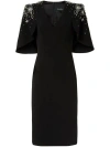 Jenny Packham Zeya Sequin-embellished Midi Dress In Black