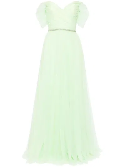 Jenny Packham Zinnia Embellished Gown In Green