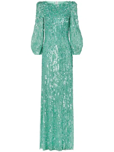Jenny Packham Ziva Cutout Embellished Tulle Gown In Multi