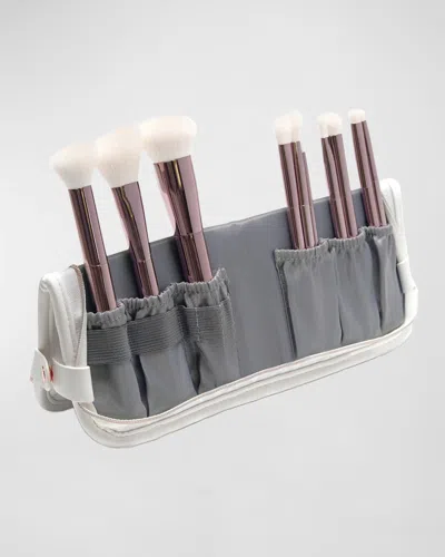 Jenny Patinkin Sustainable Luxury 10-piece Makeup Brush Set With Vegan Leather Case In White