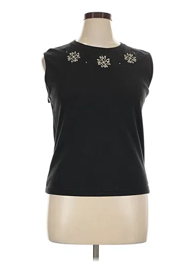 Pre-owned Jenny Sleeveless Top Black Keyhole Neckline Tops