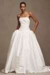 Jenny Yoo Charlotte Strapless Drop-waist Taffeta Wedding Gown In White