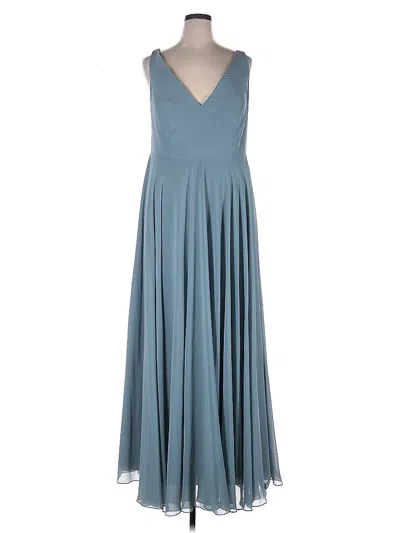 Pre-owned Jenny Yoo Collection Cocktail Dress In Blue