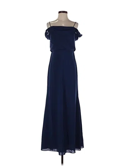 Pre-owned Jenny Yoo Collection Cocktail Dress In Blue
