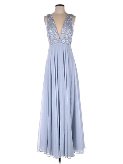Pre-owned Jenny Yoo Collection Cocktail Dress In Blue