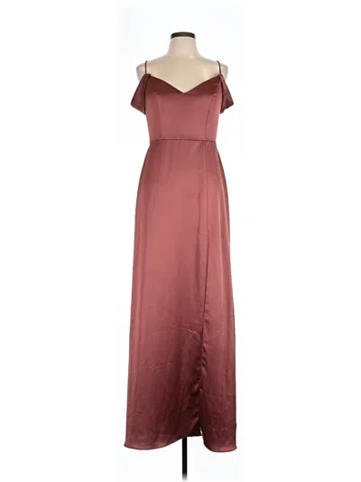 Pre-owned Jenny Yoo Collection Cocktail Dress In Burgundy