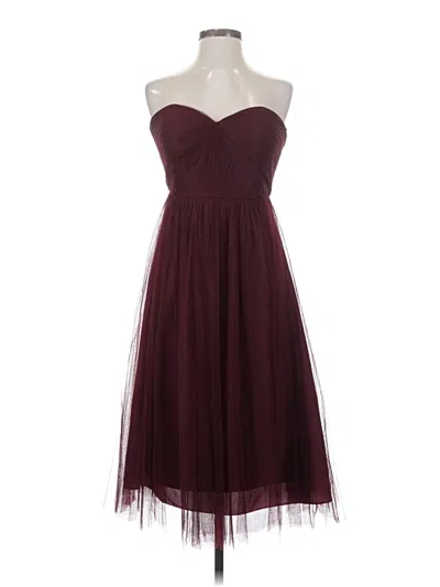 Pre-owned Jenny Yoo Collection Cocktail Dress In Burgundy