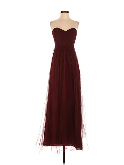 Pre-owned Jenny Yoo Collection Cocktail Dress In Burgundy