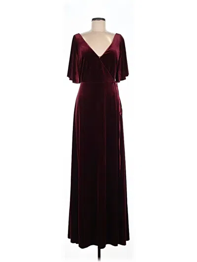 Pre-owned Jenny Yoo Collection Cocktail Dress In Burgundy