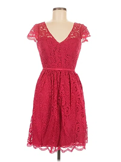 Pre-owned Jenny Yoo Collection Cocktail Dress In Burgundy
