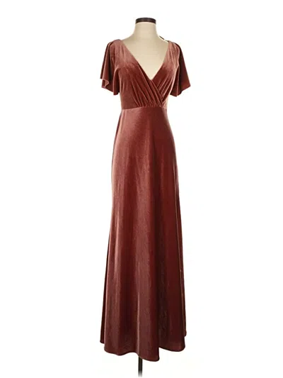 Pre-owned Jenny Yoo Collection Cocktail Dress In Burgundy