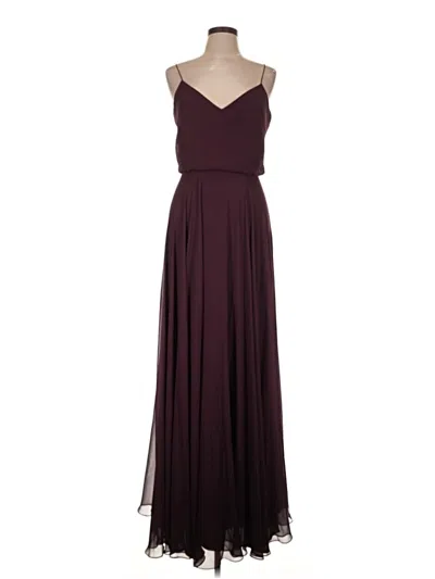 Pre-owned Jenny Yoo Collection Cocktail Dress In Burgundy