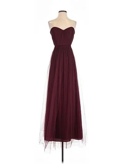 Pre-owned Jenny Yoo Collection Cocktail Dress In Burgundy