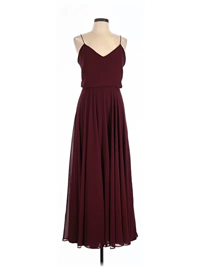 Pre-owned Jenny Yoo Collection Cocktail Dress In Burgundy