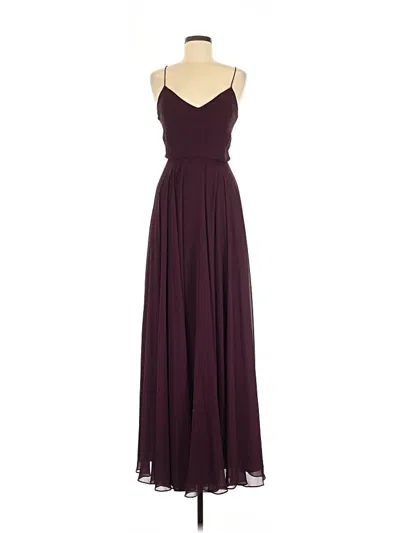 Pre-owned Jenny Yoo Collection Cocktail Dress In Burgundy
