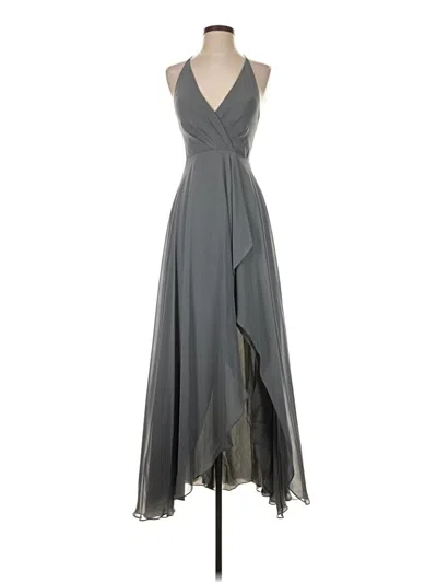 Pre-owned Jenny Yoo Collection Cocktail Dress In Gray