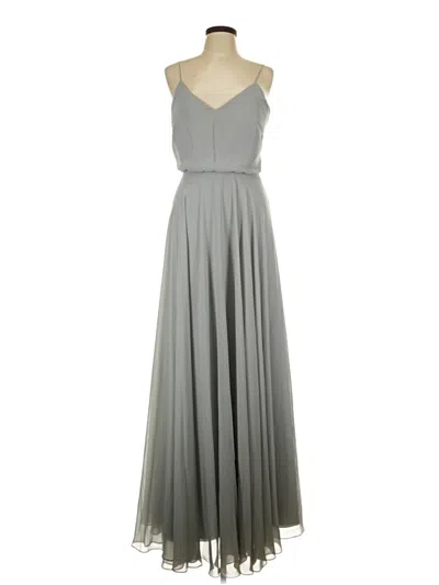 Pre-owned Jenny Yoo Collection Cocktail Dress In Gray