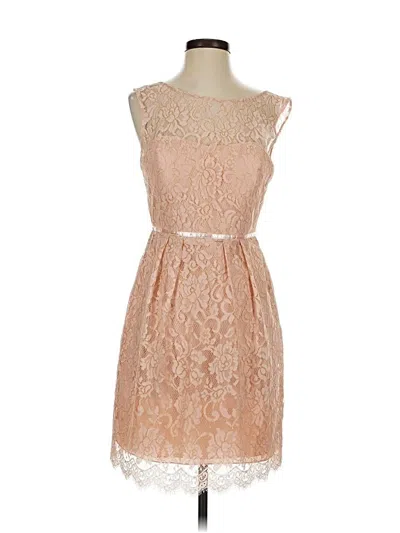Pre-owned Jenny Yoo Collection Cocktail Dress In Tan