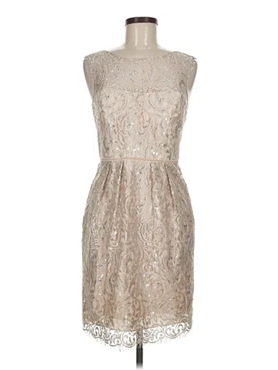 Pre-owned Jenny Yoo Collection Cocktail Dress In Tan