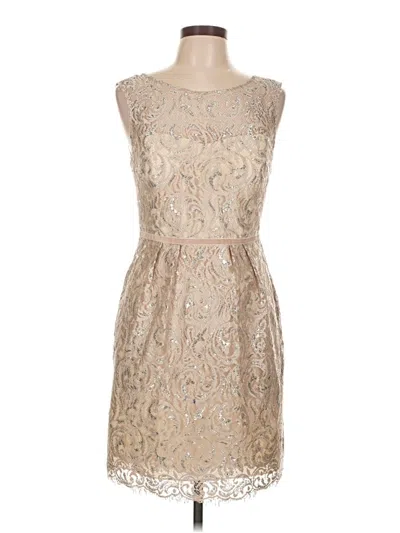 Pre-owned Jenny Yoo Collection Cocktail Dress In Tan
