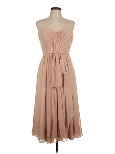 Pre-owned Jenny Yoo Collection Cocktail Dress In Tan