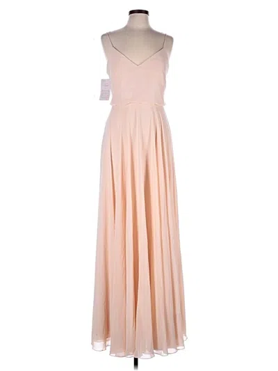 Pre-owned Jenny Yoo Collection Cocktail Dress In Tan