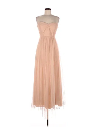 Pre-owned Jenny Yoo Collection Cocktail Dress In Tan