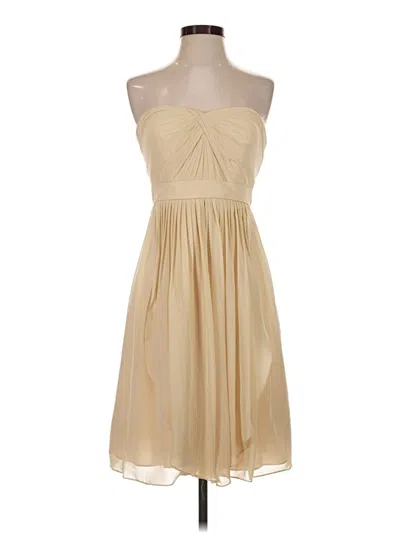 Pre-owned Jenny Yoo Collection Cocktail Dress In Tan