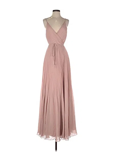 Pre-owned Jenny Yoo Collection Cocktail Dress In Tan