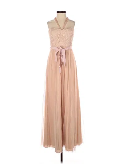 Pre-owned Jenny Yoo Collection Cocktail Dress In Tan