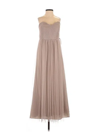 Pre-owned Jenny Yoo Collection Cocktail Dress In Tan