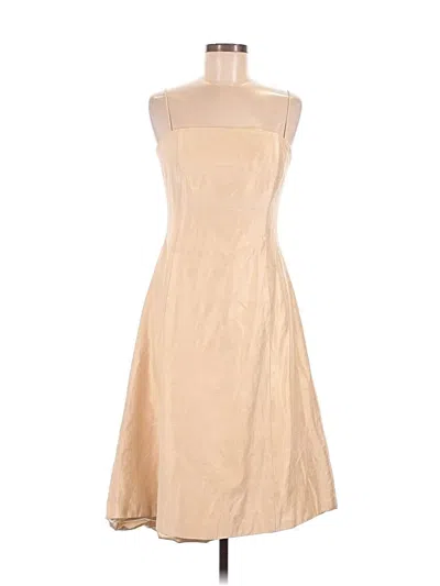 Pre-owned Jenny Yoo Collection Cocktail Dress In Tan