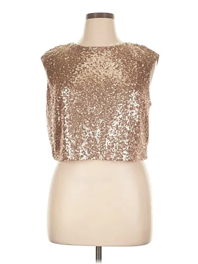 Pre-owned Jenny Yoo Collection Sleeveless Blouse In Gold