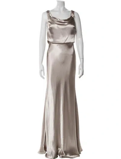 Pre-owned Jenny Yoo Cowl Neck Long Dress