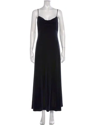 Pre-owned Jenny Yoo Cowl Neck Long Dress In Green