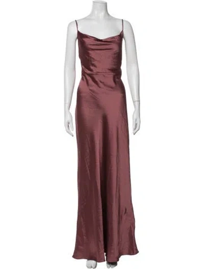 Pre-owned Jenny Yoo Cowl Neck Long Dress In Pink
