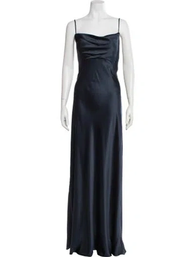 Pre-owned Jenny Yoo Cowl Neck Long Dress W/ Tags In Blue