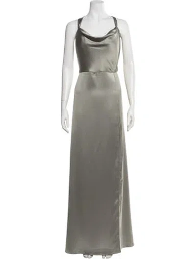 Pre-owned Jenny Yoo Cowl Neck Long Dress W/ Tags In Green