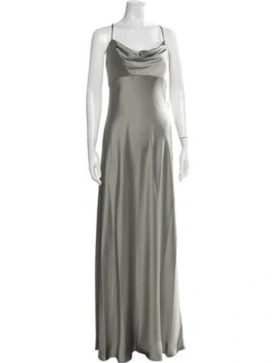 Pre-owned Jenny Yoo Cowl Neck Long Dress W/ Tags In Grey
