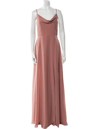 Pre-owned Jenny Yoo Cowl Neck Long Dress W/ Tags In Neutral