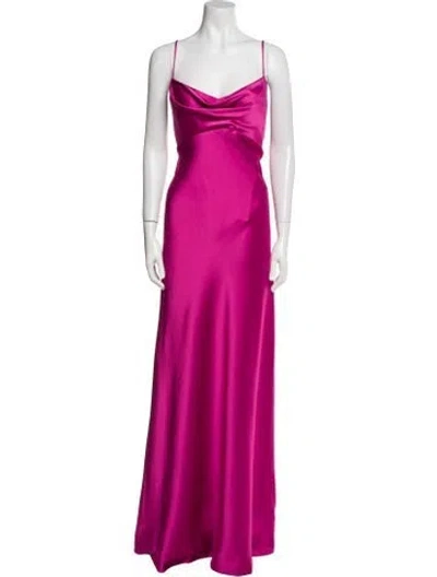Pre-owned Jenny Yoo Cowl Neck Long Dress W/ Tags In Pink