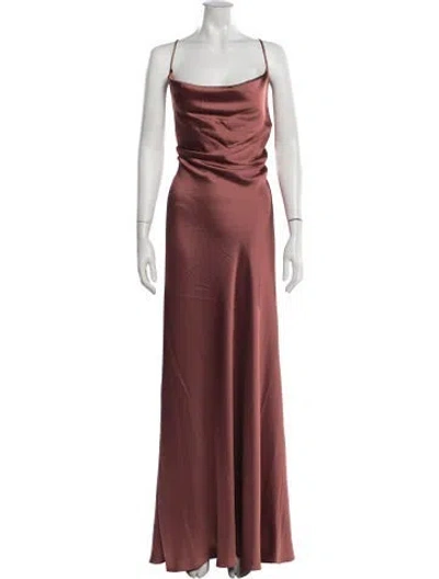 Pre-owned Jenny Yoo Cowl Neck Long Dress W/ Tags In Pink