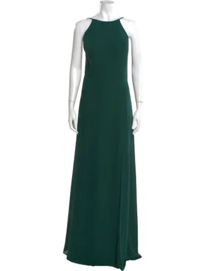 Pre-owned Jenny Yoo Crew Neck Long Dress W/ Tags In Green