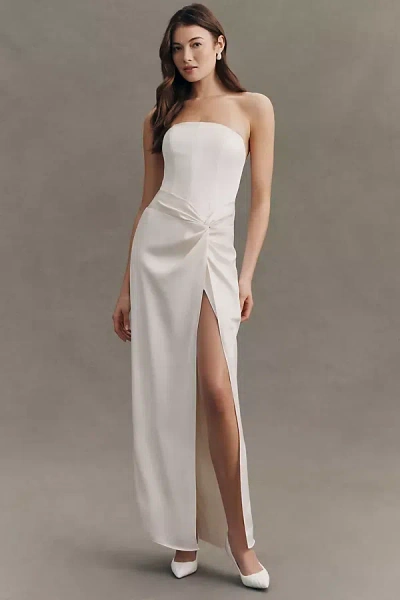 Jenny Yoo Exclusive:  Jelena Strapless Maxi Dress In White