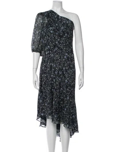 Pre-owned Jenny Yoo Floral Print Knee-length Dress W/ Tags In Gray