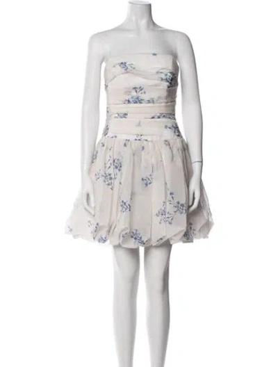 Pre-owned Jenny Yoo Floral Print Mini Dress W/ Tags In Multicolor