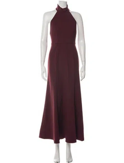 Pre-owned Jenny Yoo Halterneck Long Dress In Multi