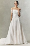 Jenny Yoo Jenny By  Carmella Off-shoulder Appliqué Lace A-line Wedding Gown In White