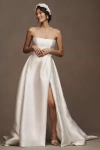 Jenny Yoo Jenny By  Catherine Strapless A-line Mikado Wedding Gown In White