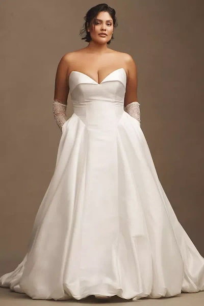 Jenny Yoo Jenny By  Georgie Strapless Sweetheart Basque-waist Bubble-hem Wedding Gown